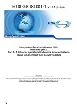 ETSI GS ISI 001-1-V1.1.1 (23.4.2013)